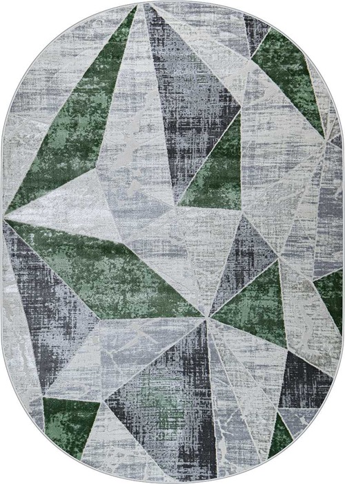 37515A, 2*2,9, OVAL, GREEN FLS / L.GREY